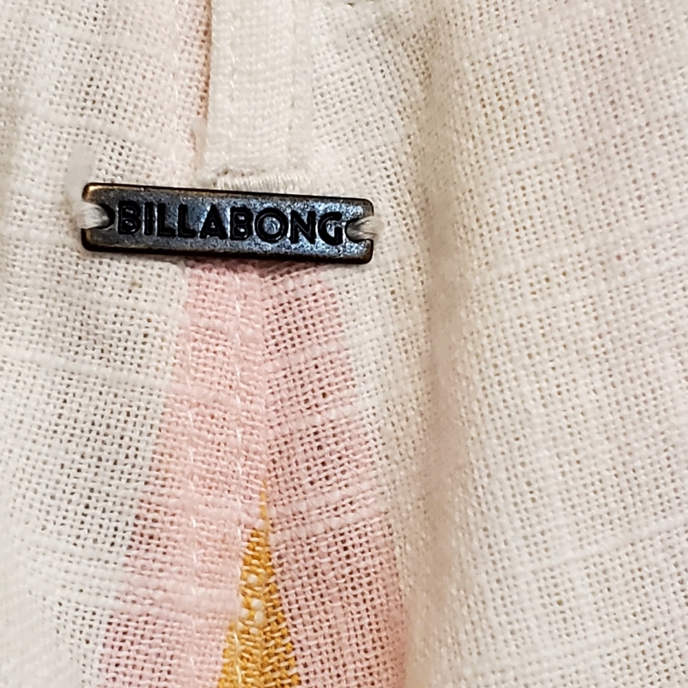 BillaBong+Salty Blonde New Moves Gauzy Cotton White/Stripes Pants, 26, Like New - Picture 12 of 16